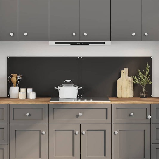 Konyhai hátfal 2 pcs Fekete 90 x 50 cm edzett üveg