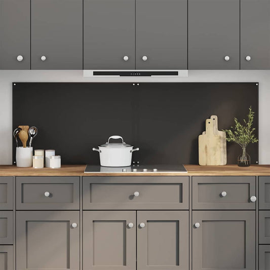 Konyhai hátfal 2 pcs Fekete 90 x 60 cm edzett üveg