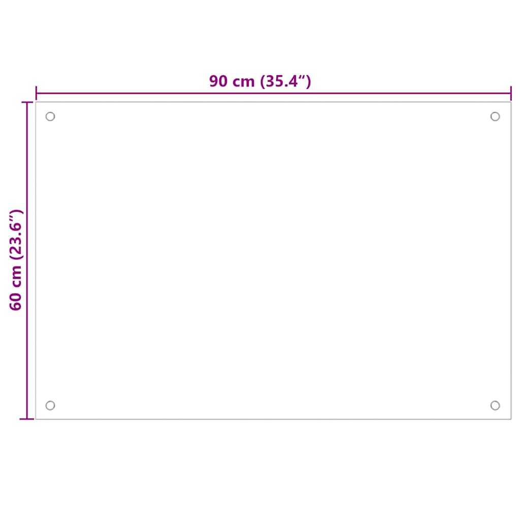 Konyhai hátfal 2 pcs Fekete 90 x 60 cm edzett üveg