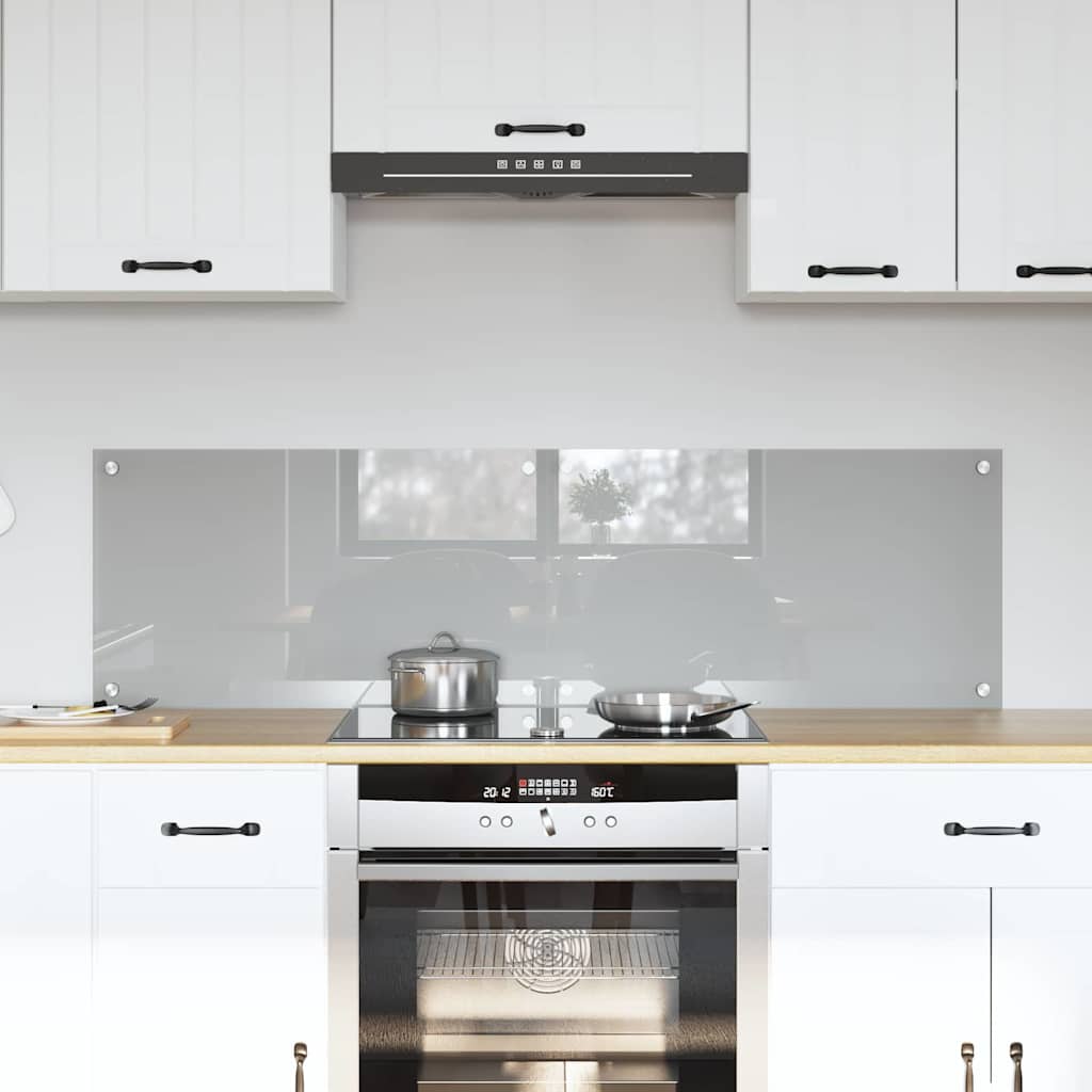 Konyhai hátfal 2 pcs Világosszürke 70 x 40 cm edzett üveg