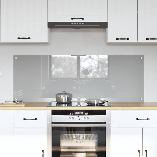 Konyhai hátfal 2 pcs Világosszürke 70 x 50 cm edzett üveg