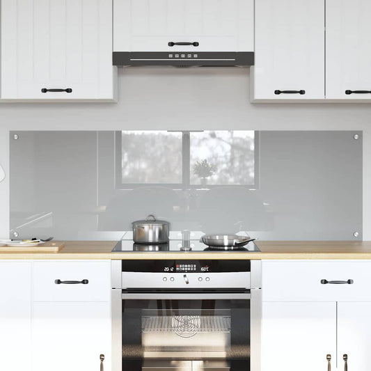 Konyhai hátfal 2 pcs Világosszürke 80 x 50 cm edzett üveg