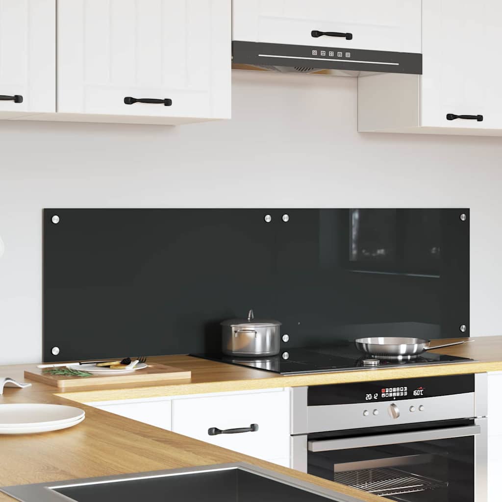 Konyhai hátfal 2 pcs Sötétszürke 70 x 40 cm edzett üveg