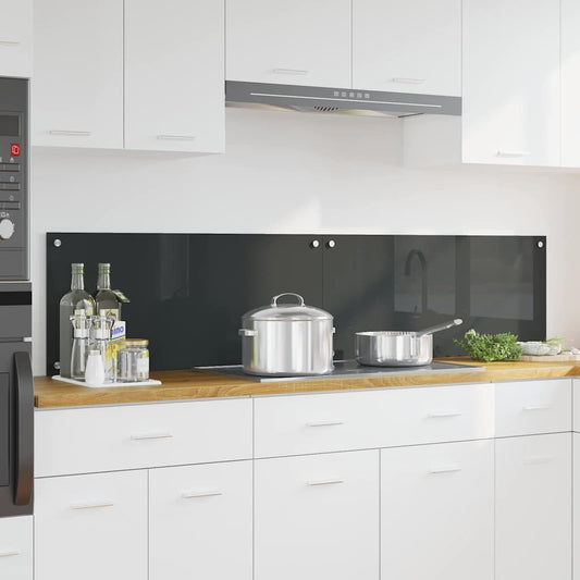 Konyhai hátfal 2 pcs Sötétszürke 90 x 40 cm edzett üveg