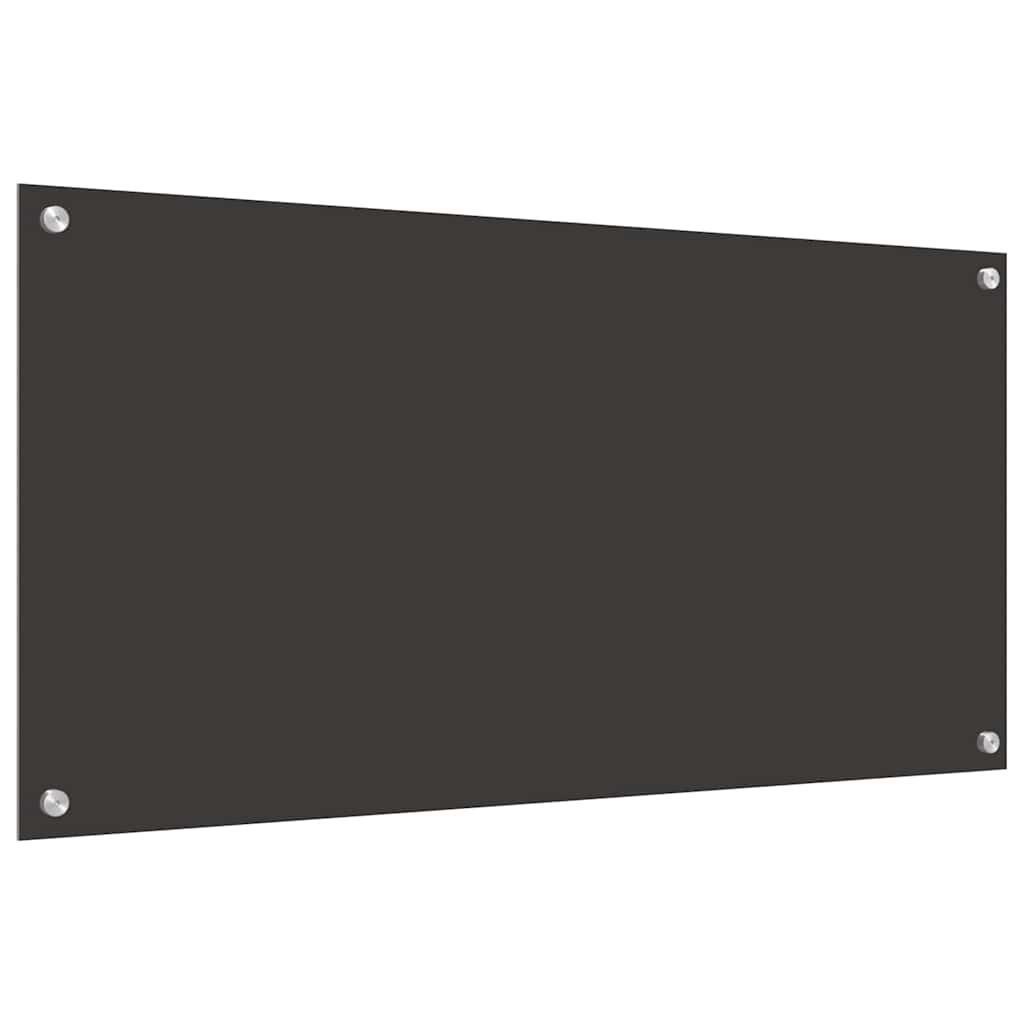 Konyhai hátfal 2 pcs Sötétszürke 100 x 50 cm edzett üveg