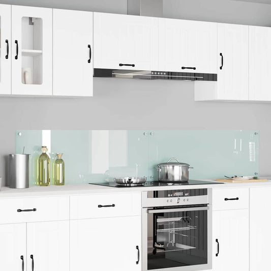 Konyhai hátfal 2 pcs Fehér 110 x 40 cm edzett üveg