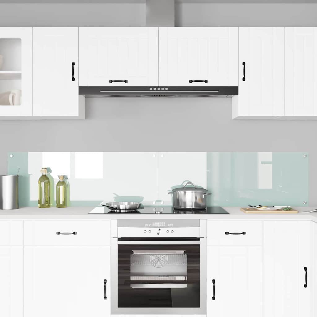 Konyhai hátfal 2 pcs Fehér 110 x 40 cm edzett üveg