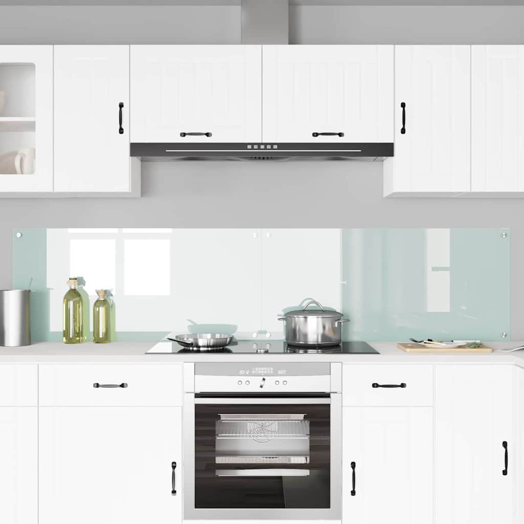 Konyhai hátfal 2 pcs Fehér 110 x 50 cm edzett üveg
