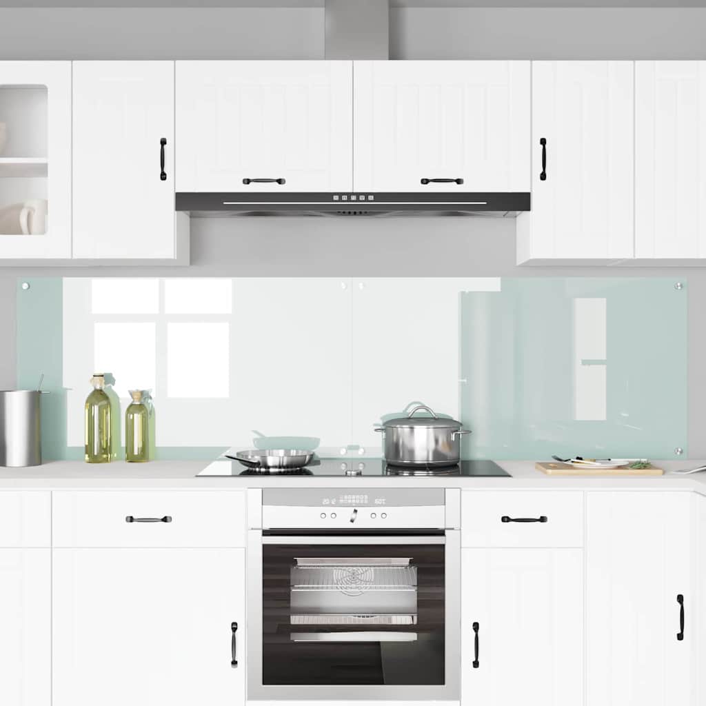 Konyhai hátfal 2 pcs Fehér 110 x 60 cm edzett üveg