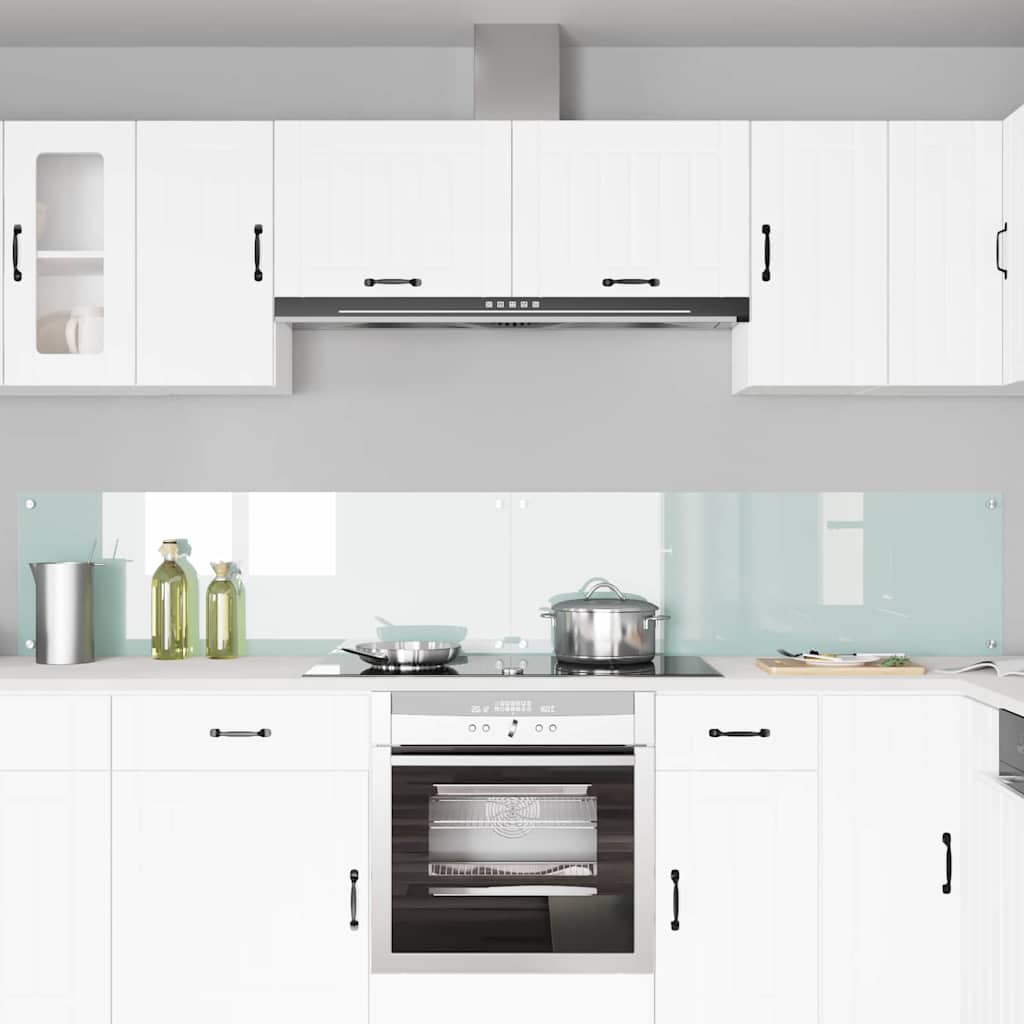 Konyhai hátfal 2 pcs Fehér 120 x 40 cm edzett üveg