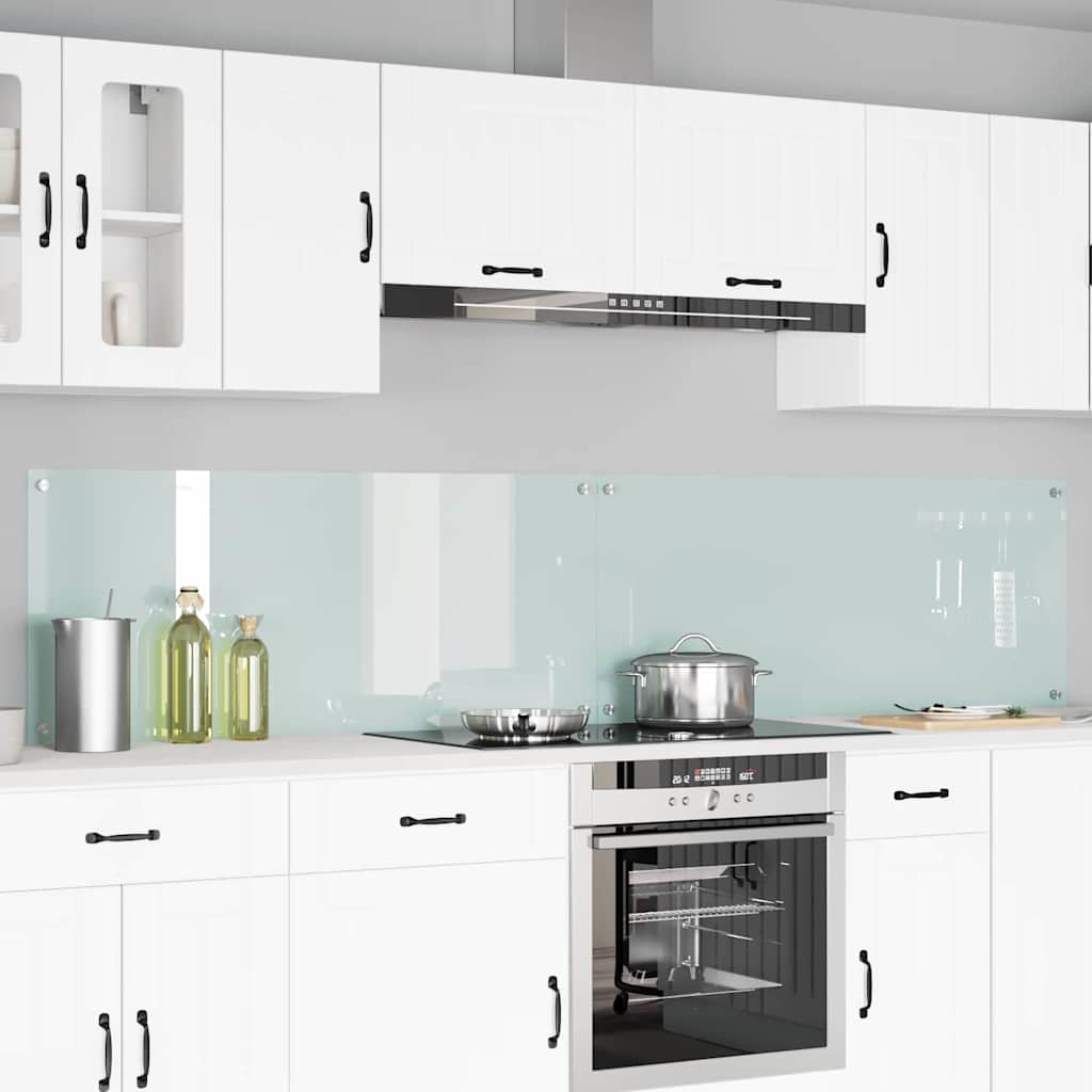 Konyhai hátfal 2 pcs Fehér 120 x 50 cm edzett üveg
