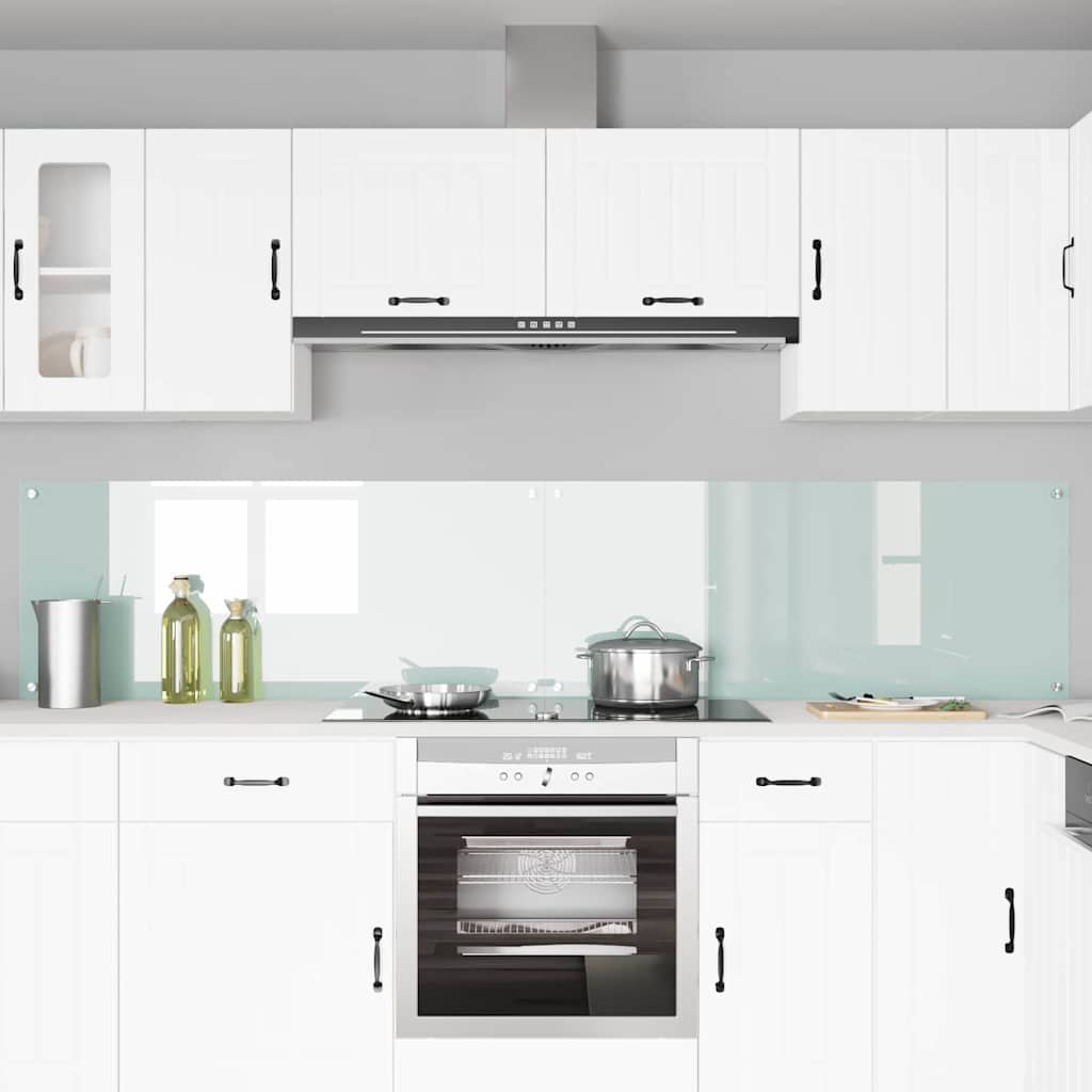 Konyhai hátfal 2 pcs Fehér 120 x 50 cm edzett üveg