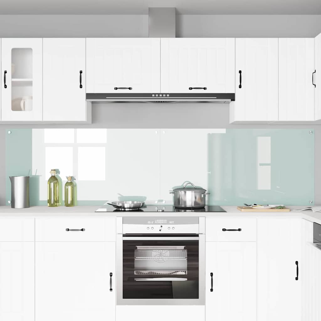 Konyhai hátfal 2 pcs Fehér 120 x 60 cm edzett üveg