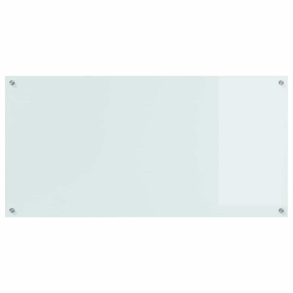 Konyhai hátfal 2 pcs Fehér 120 x 60 cm edzett üveg