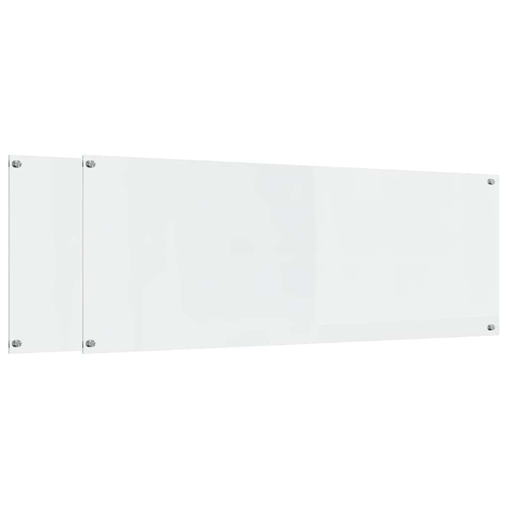 Konyhai hátfal 2 pcs Átlátszó 110 x 40 cm edzett üveg