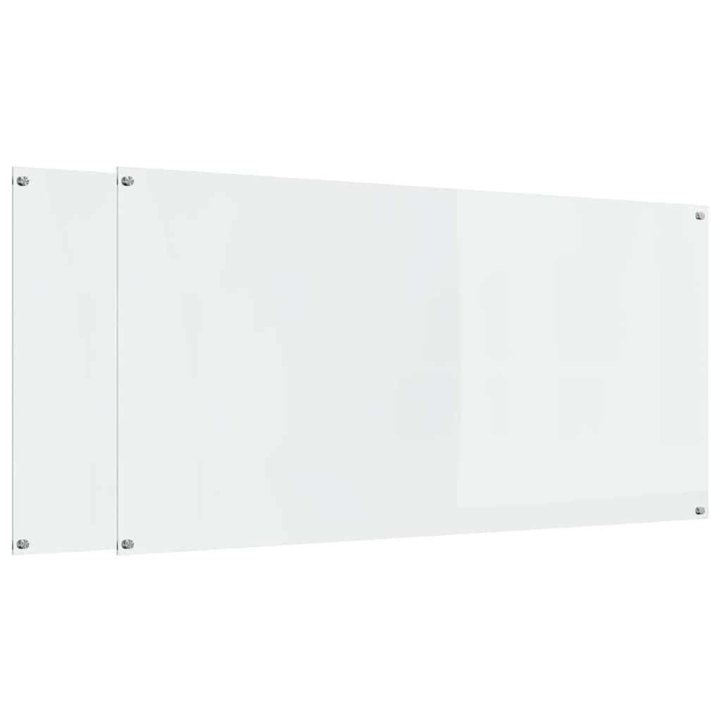 Konyhai hátfal 2 pcs Átlátszó 120 x 60 cm edzett üveg