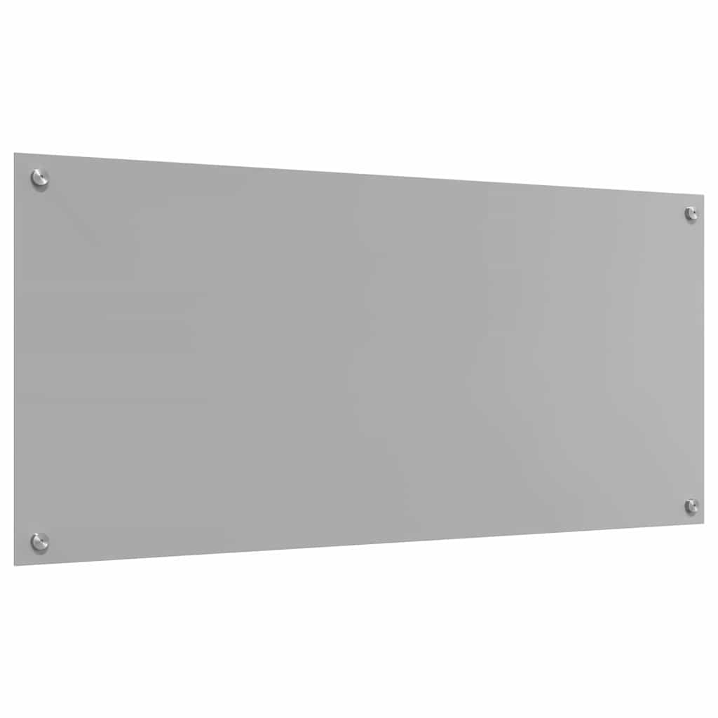 Konyhai hátfal 2 db Világosszürke 110 x 50 cm edzett üveg