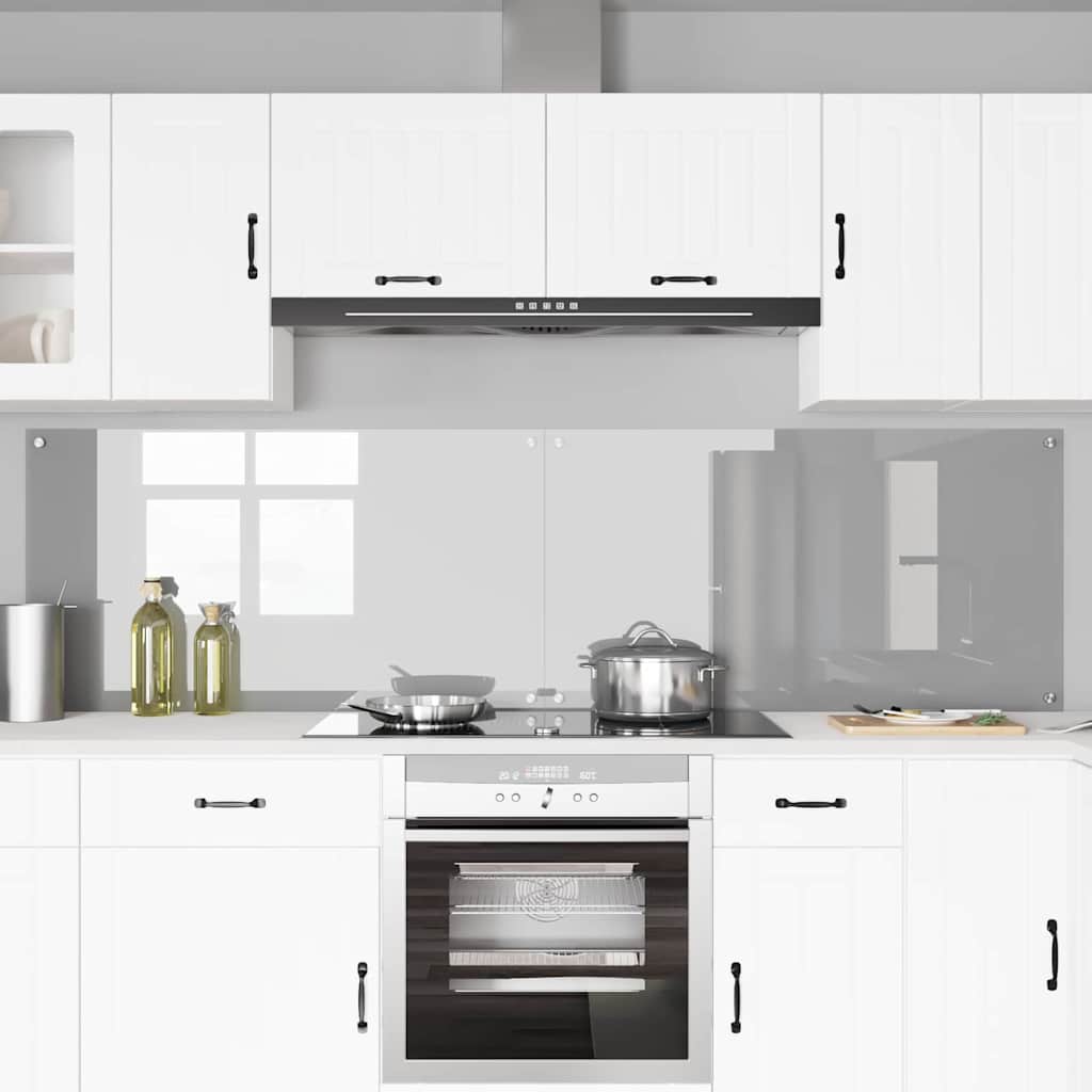 Konyhai hátfal 2 pcs Világosszürke 110 x 60 cm edzett üveg
