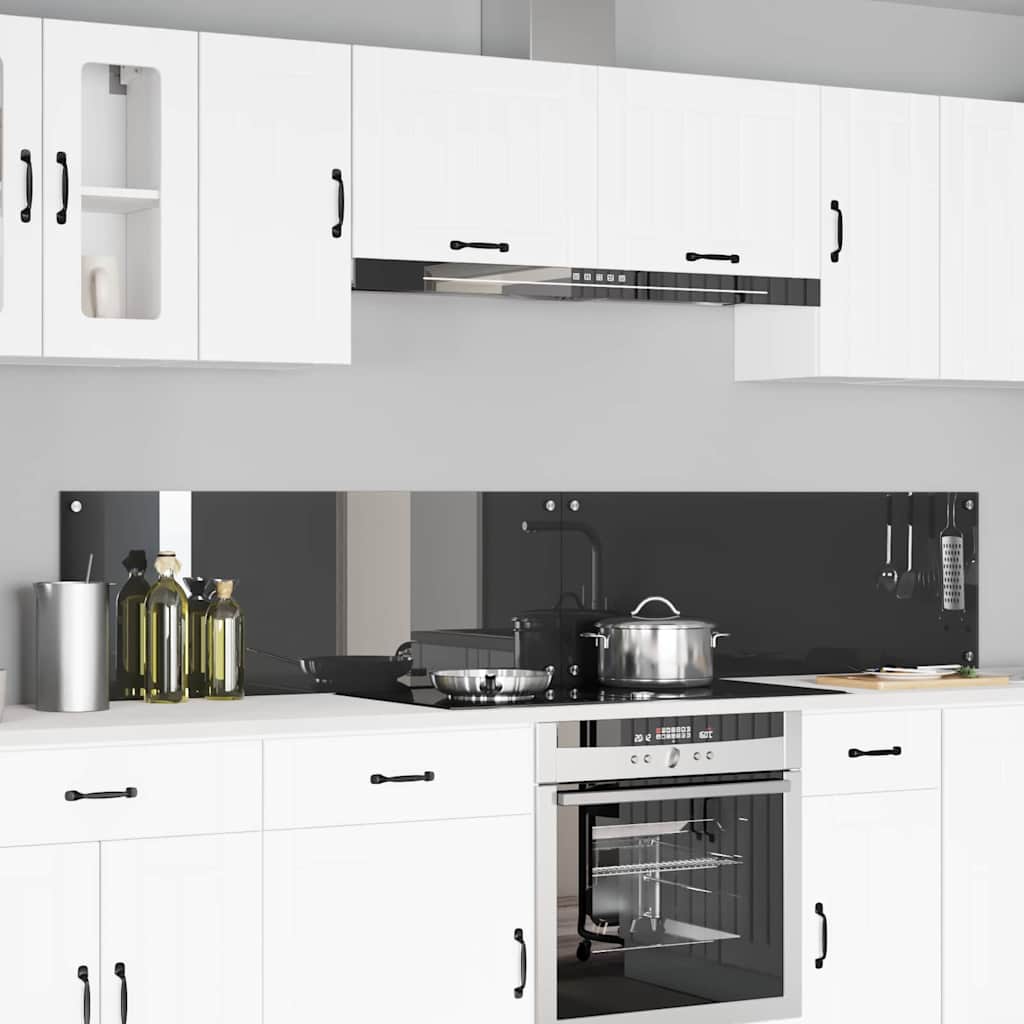 Konyhai hátfal 2 pcs Sötétszürke 110 x 40 cm edzett üveg