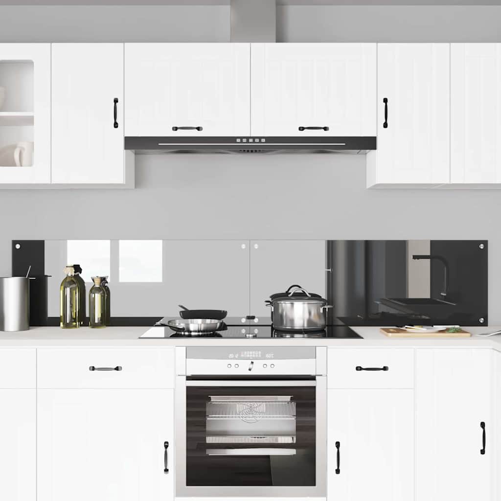 Konyhai hátfal 2 pcs Sötétszürke 110 x 40 cm edzett üveg