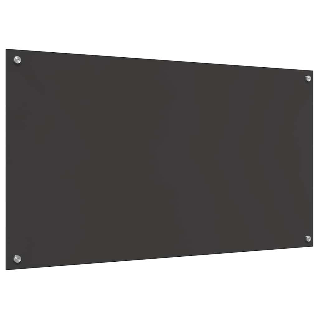 Konyhai hátfal 2 db Sötétszürke 110 x 60 cm edzett üveg