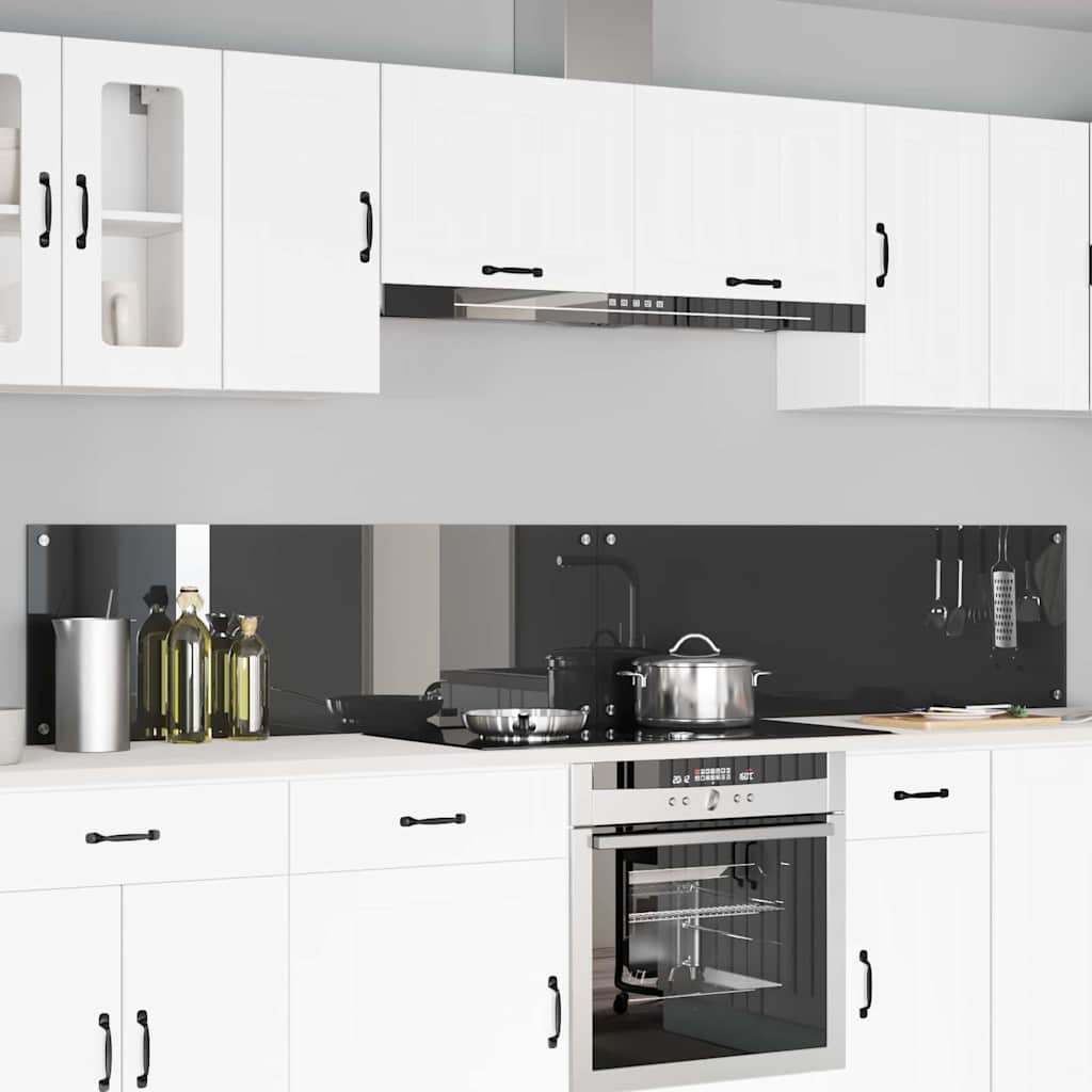 Konyhai hátfal 2 pcs Sötétszürke 120 x 40 cm edzett üveg