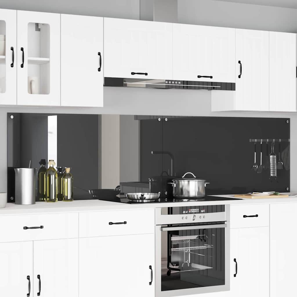 Konyhai hátfal 2 pcs Sötétszürke 120 x 60 cm edzett üveg