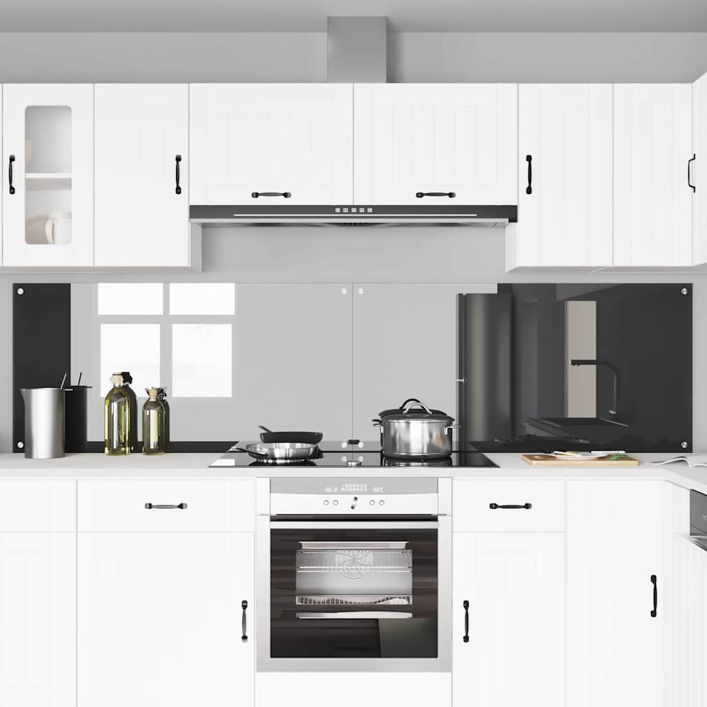 Konyhai hátfal 2 pcs Sötétszürke 120 x 60 cm edzett üveg