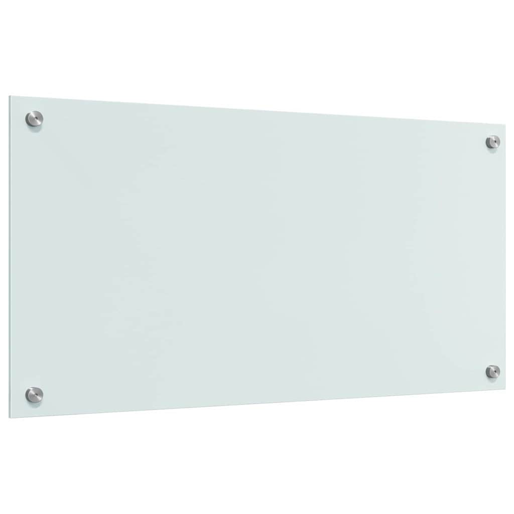 Konyhai hátfal 2 pcs Fehér 80 x 40 cm edzett üveg