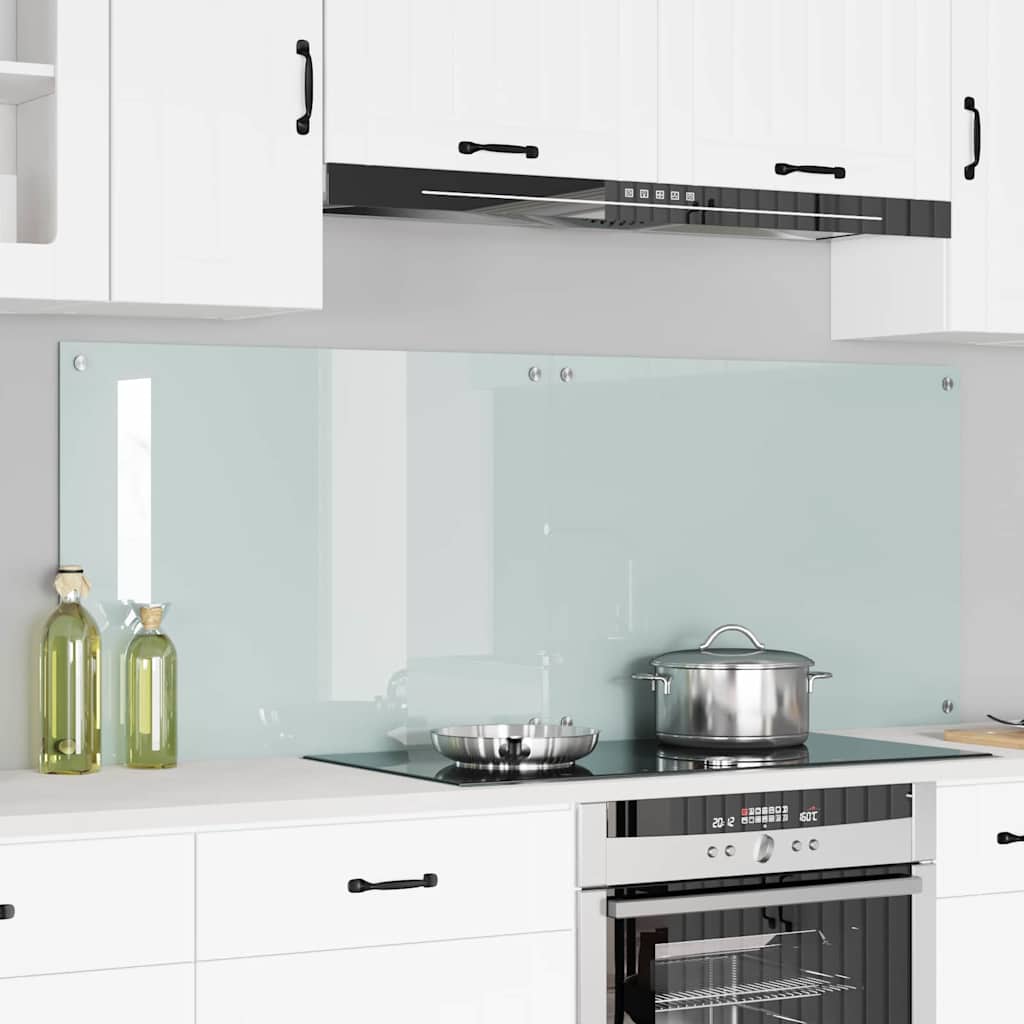 Konyhai hátfal 2 pcs Fehér 80 x 60 cm edzett üveg