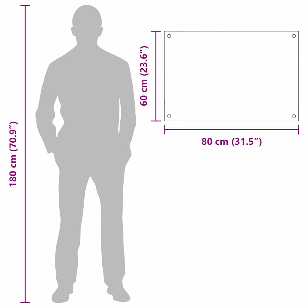 Konyhai hátfal 2 pcs Fehér 80 x 60 cm edzett üveg