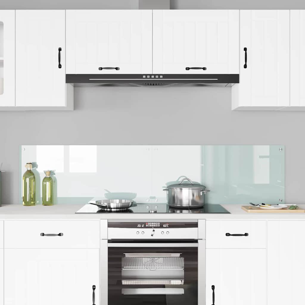 Konyhai hátfal 2 pcs Fehér 90 x 40 cm edzett üveg