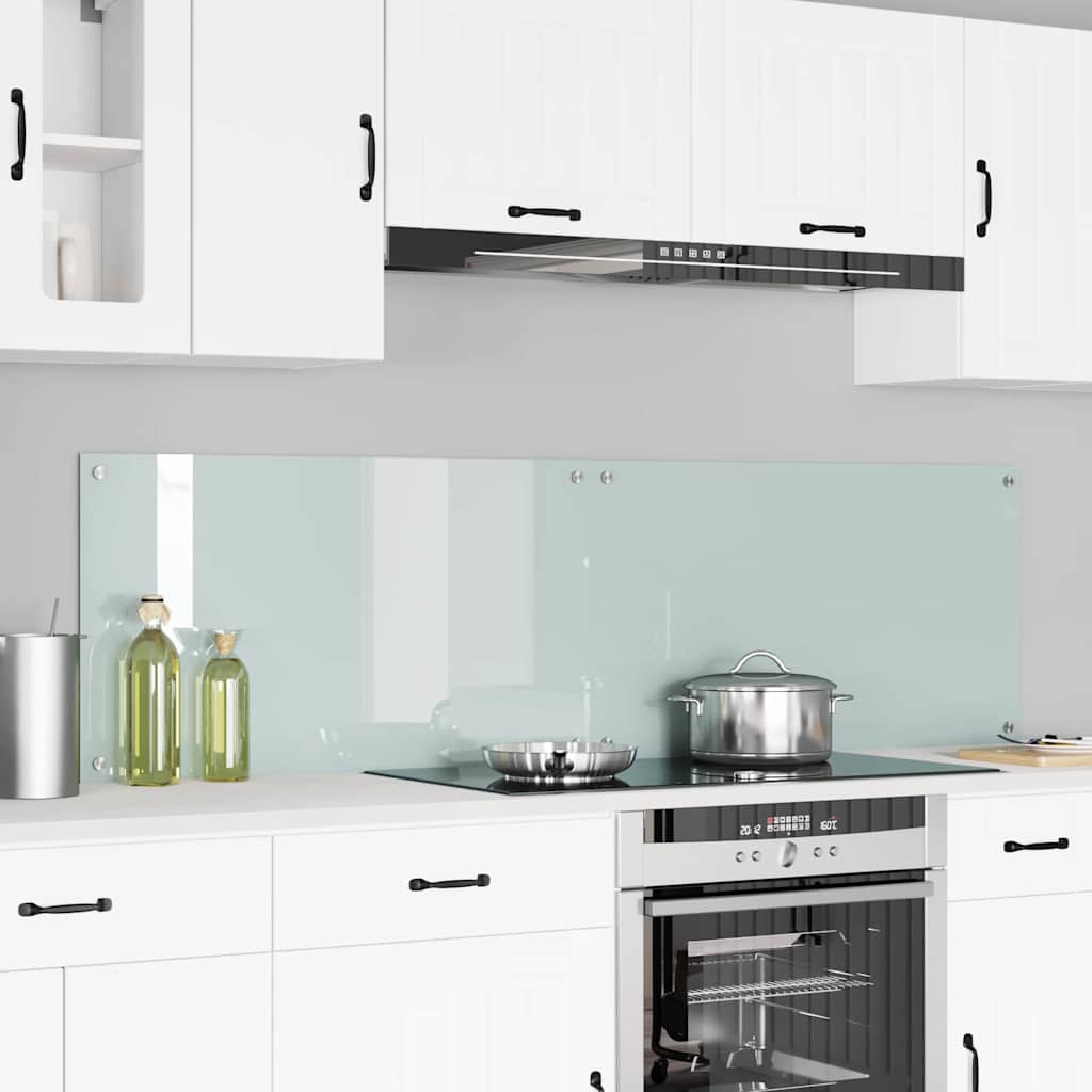 Konyhai hátfal 2 pcs Fehér 90 x 50 cm edzett üveg