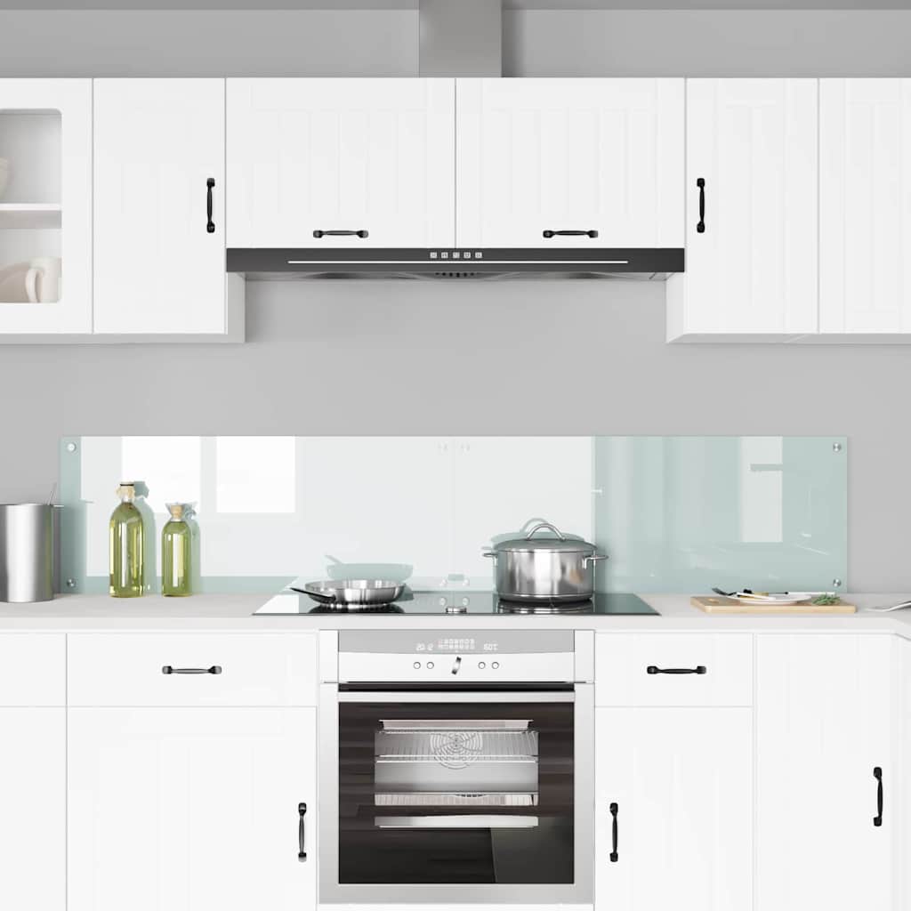 Konyhai hátfal 2 pcs Fehér 100 x 40 cm edzett üveg