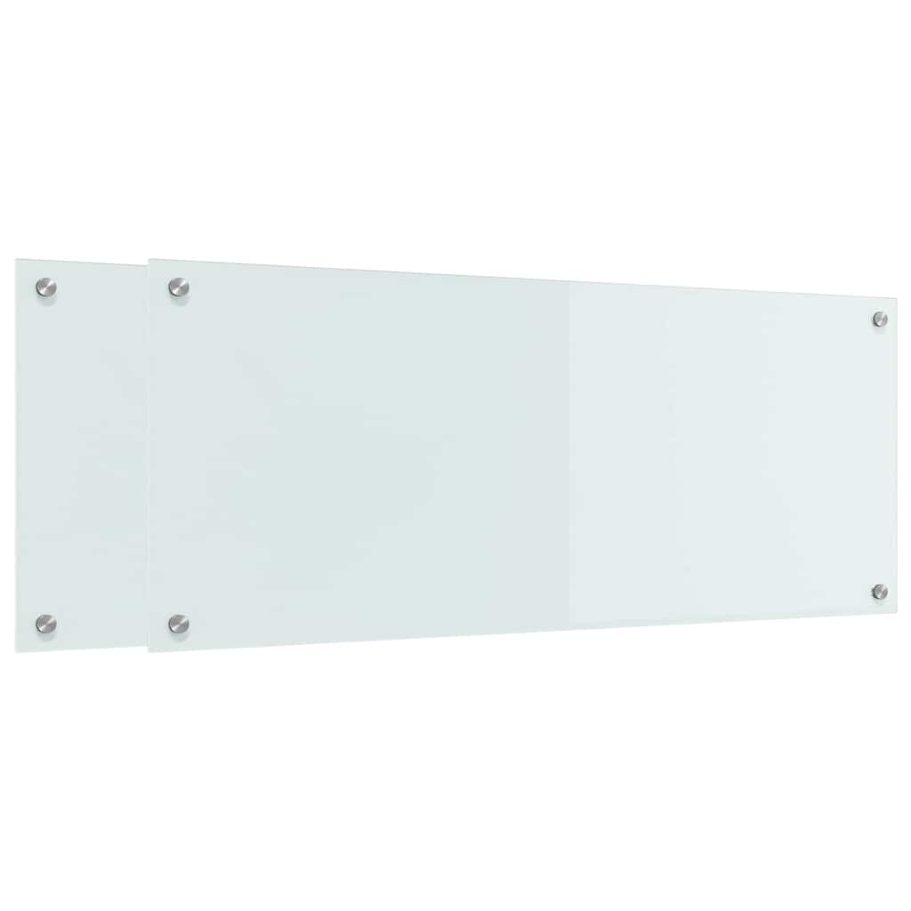 Konyhai hátfal 2 pcs Fehér 100 x 40 cm edzett üveg