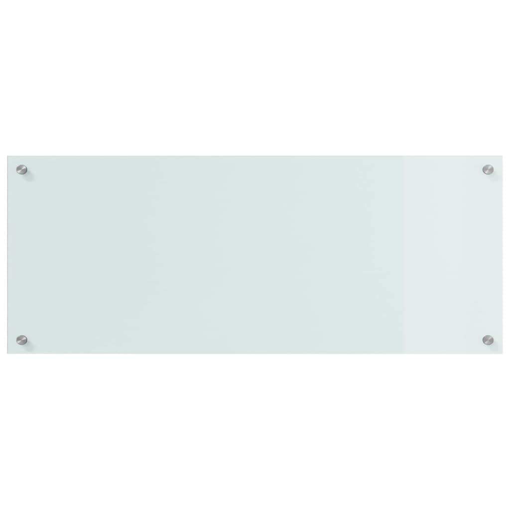 Konyhai hátfal 2 pcs Fehér 100 x 40 cm edzett üveg