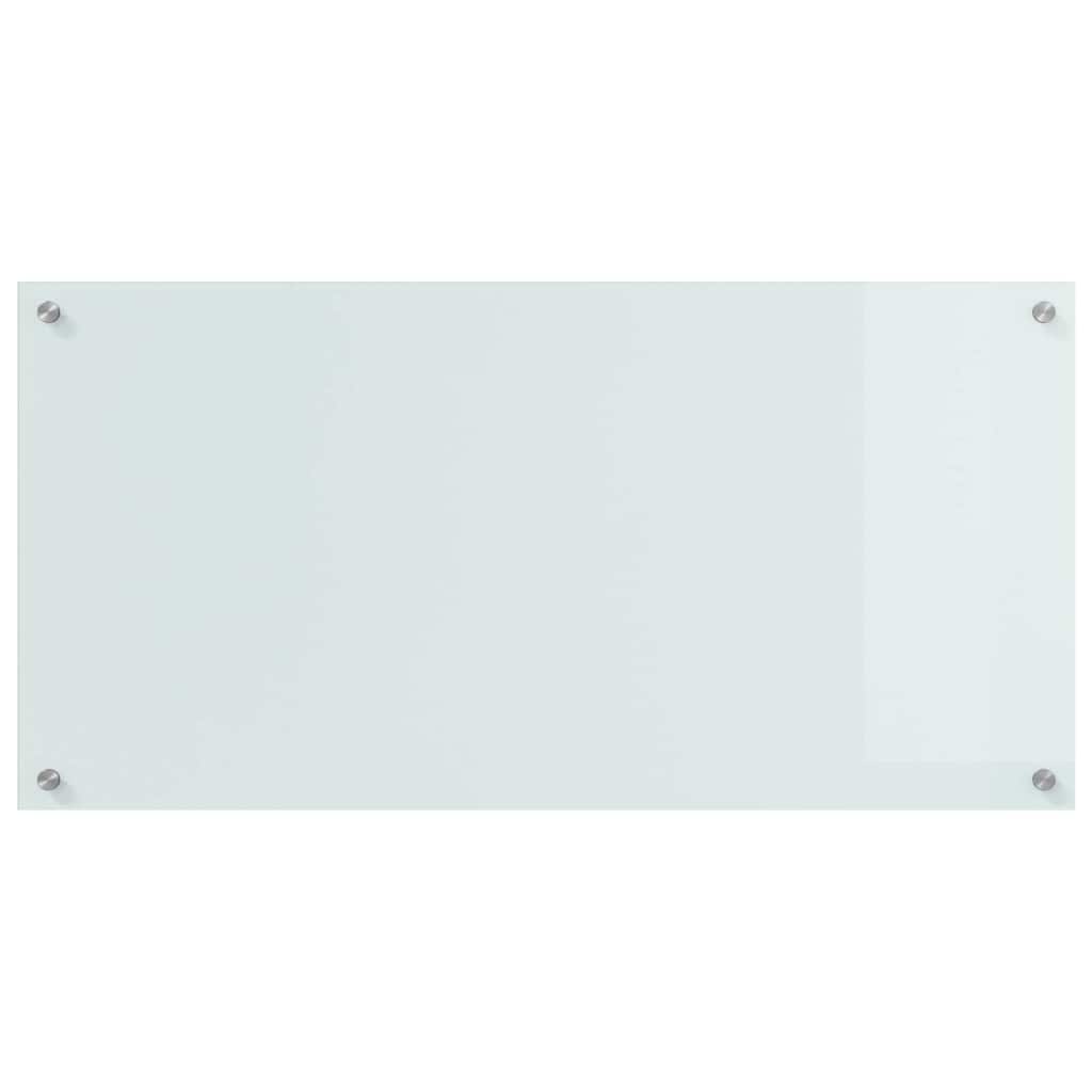 Konyhai hátfal 2 pcs Fehér 100 x 50 cm edzett üveg