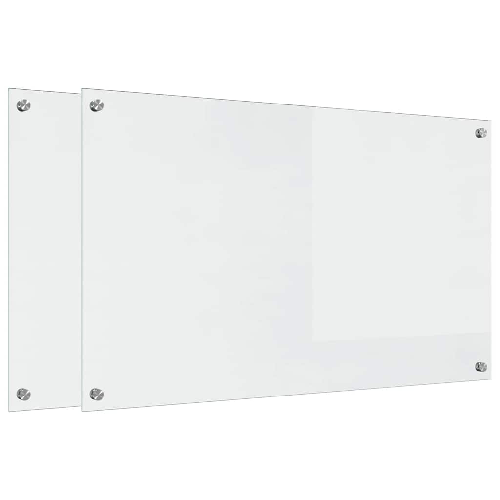 Konyhai hátfal 2 pcs Átlátszó 100 x 60 cm edzett üveg