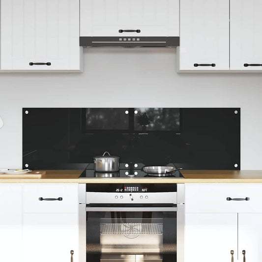 Konyhai hátfal 2 pcs Fekete 70 x 40 cm edzett üveg