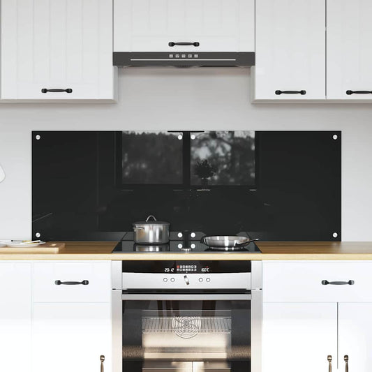 Konyhai hátfal 2 pcs Fekete 70 x 50 cm edzett üveg