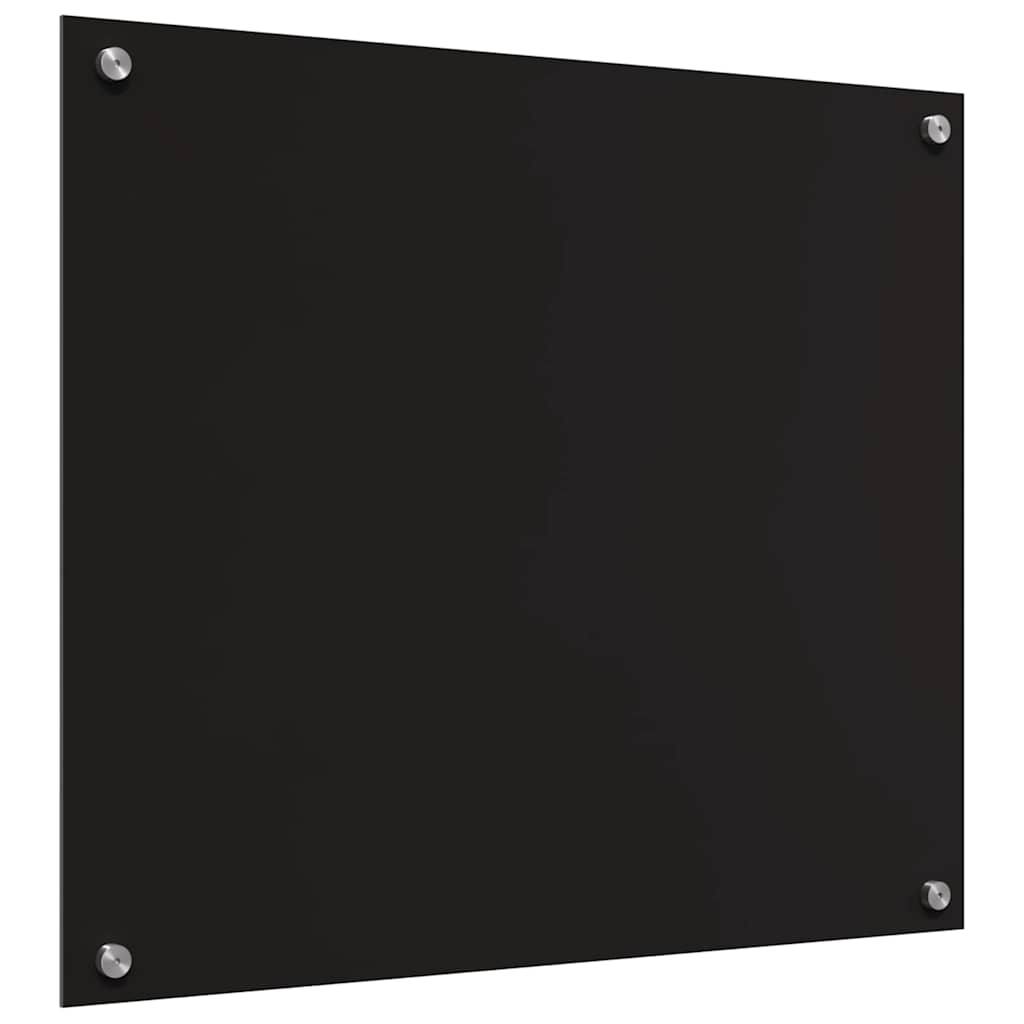 Konyhai hátfal 2 pcs Fekete 70 x 60 cm edzett üveg