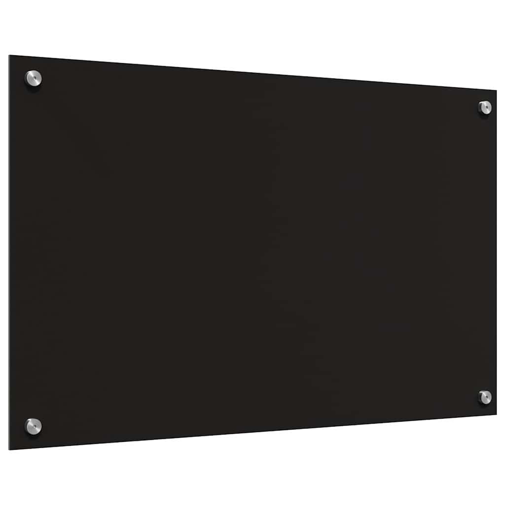 Konyhai hátfal 2 pcs Fekete 80 x 50 cm edzett üveg