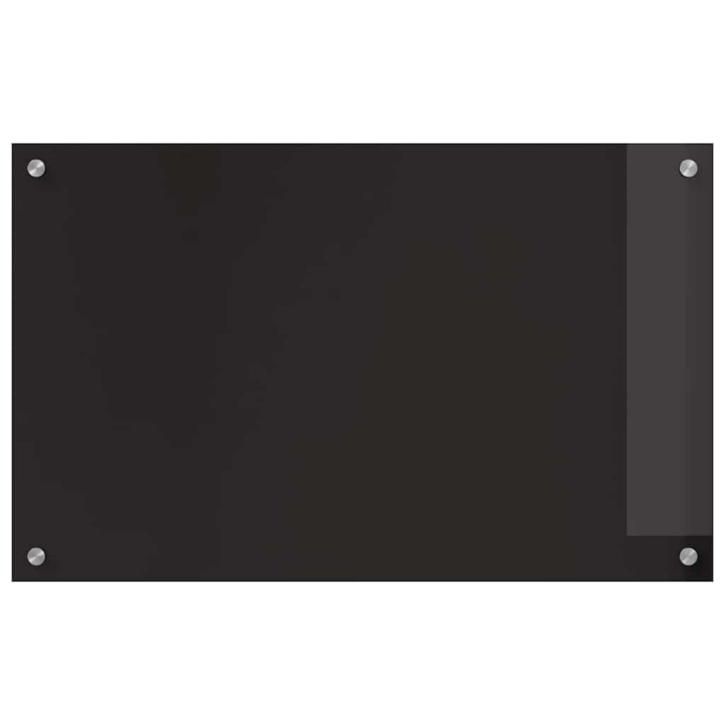 Konyhai hátfal 2 pcs Fekete 80 x 50 cm edzett üveg
