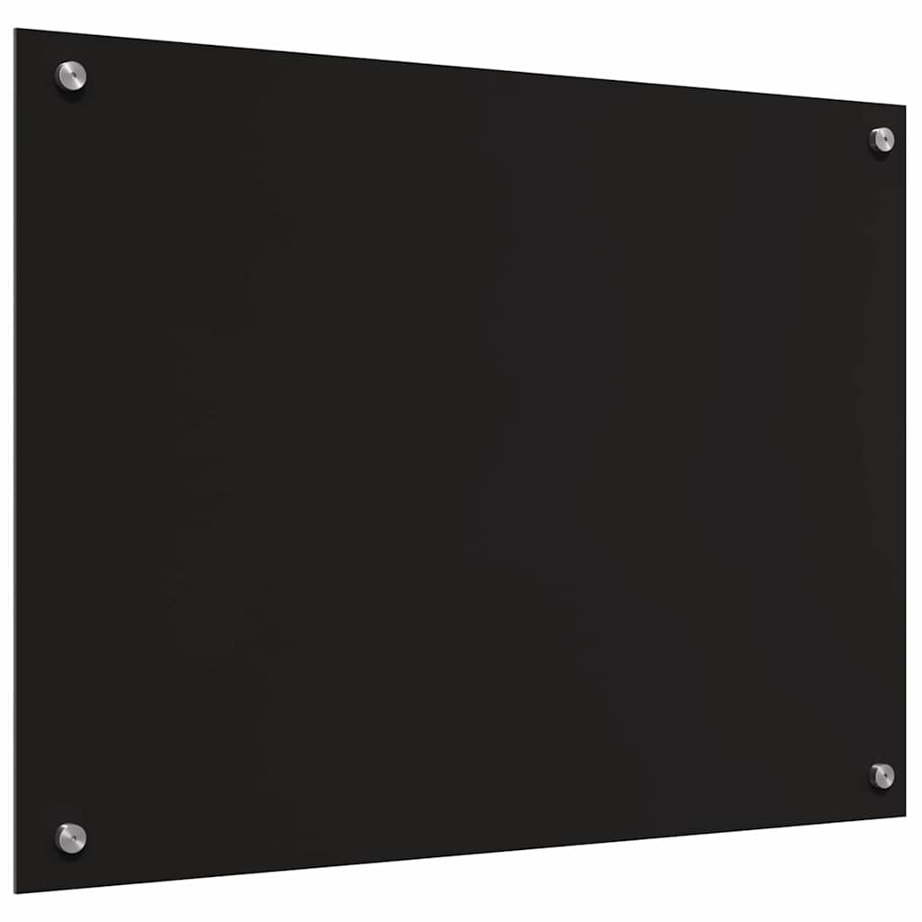 Konyhai hátfal 2 pcs Fekete 80 x 60 cm edzett üveg