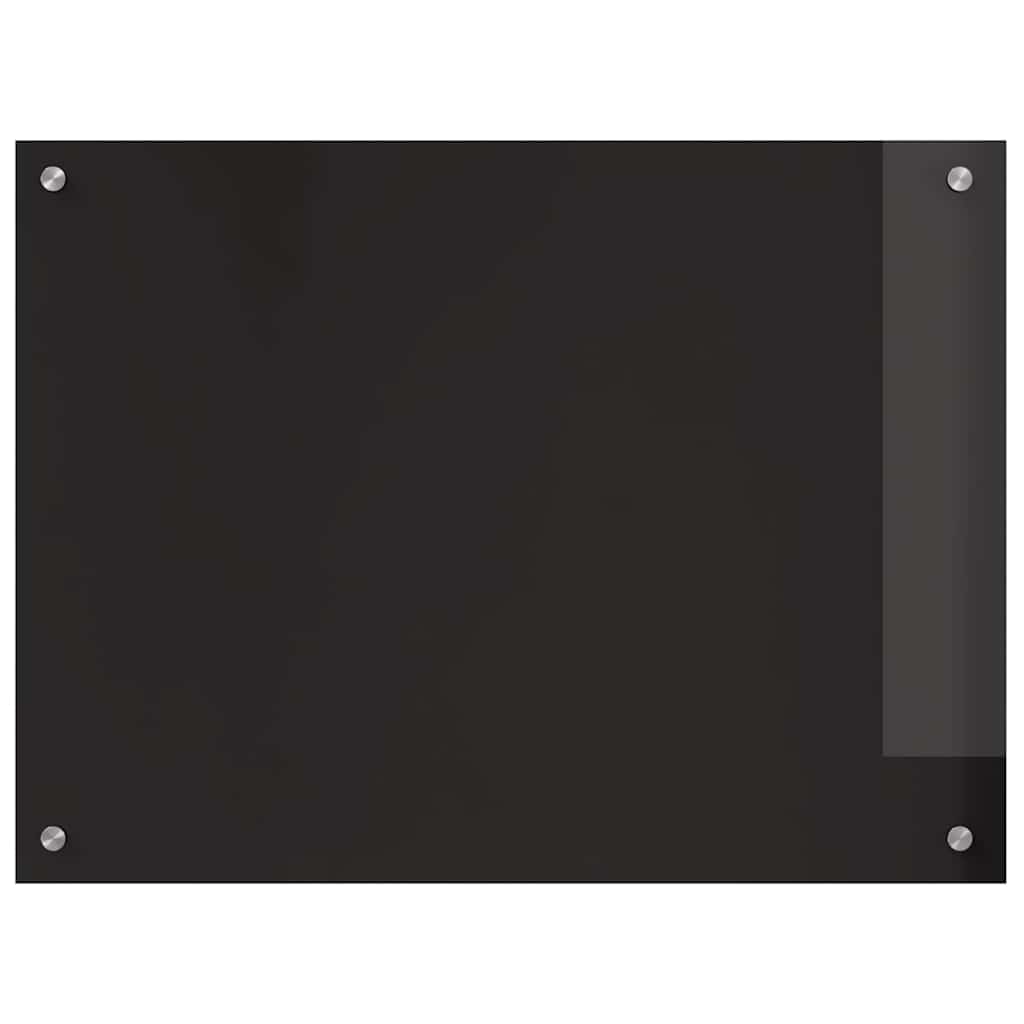Konyhai hátfal 2 pcs Fekete 80 x 60 cm edzett üveg