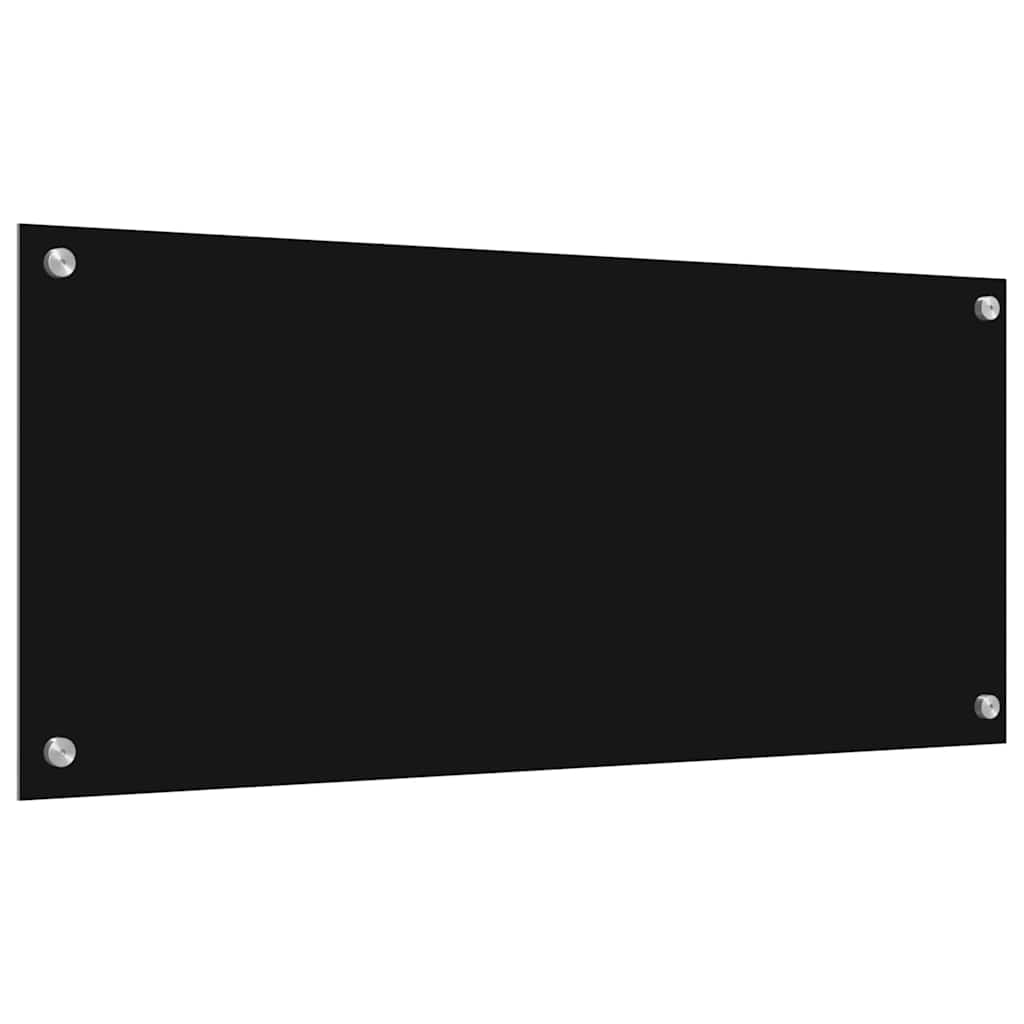 Konyhai hátfal 2 pcs Fekete 90 x 40 cm edzett üveg