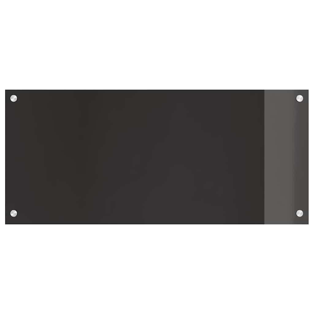 Konyhai hátfal 2 pcs Fekete 90 x 40 cm edzett üveg