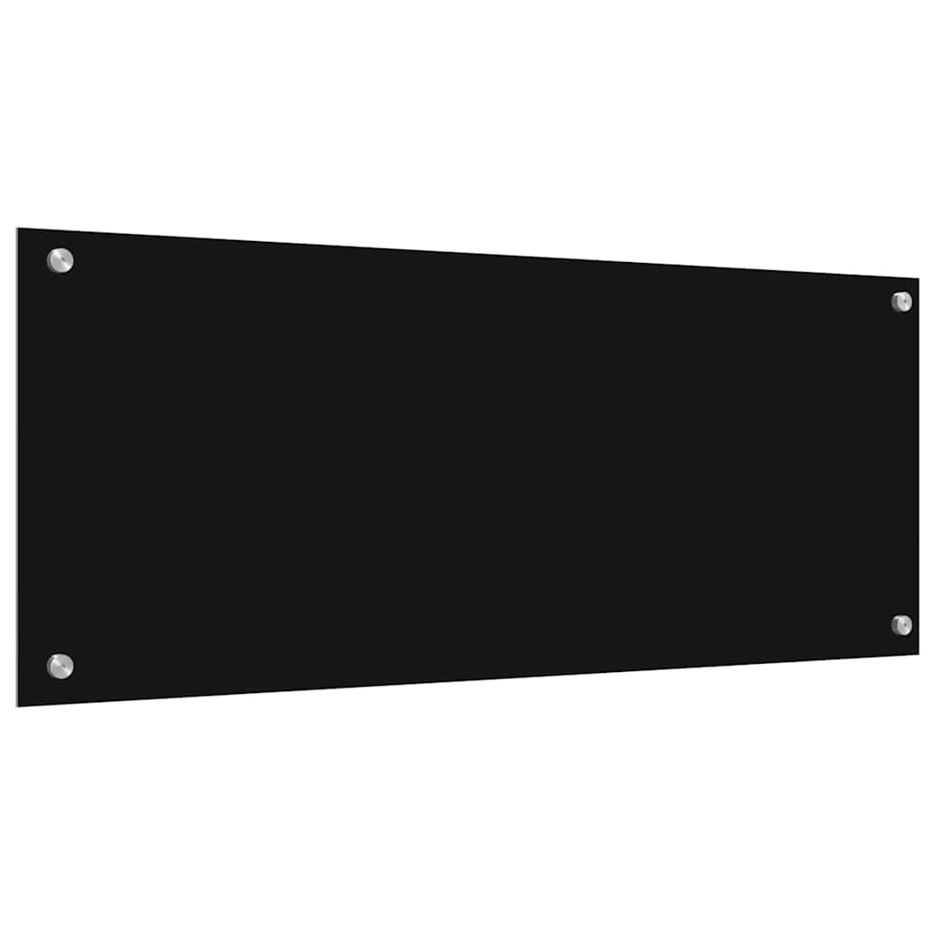 Konyhai hátfal 2 pcs Fekete 100 x 40 cm edzett üveg