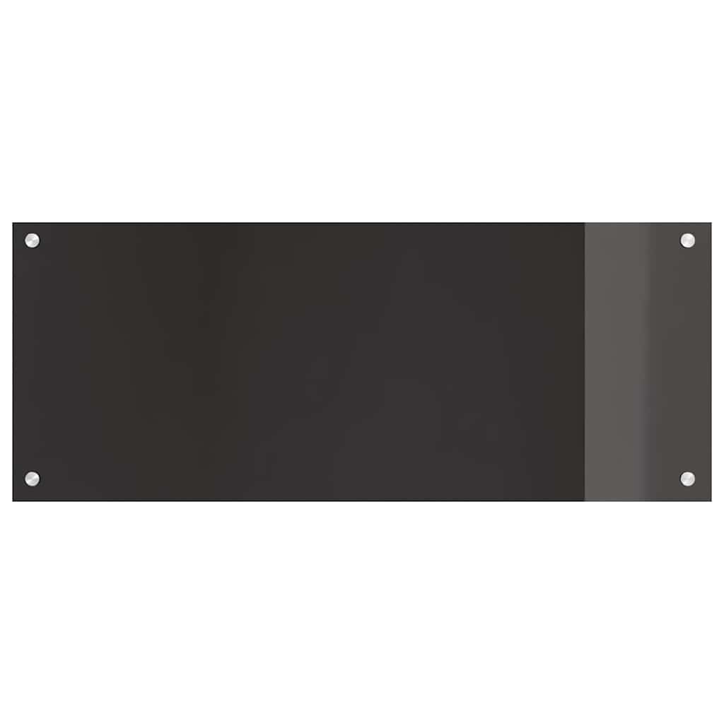 Konyhai hátfal 2 pcs Fekete 100 x 40 cm edzett üveg