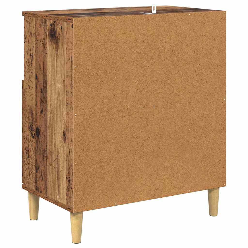 Oldalszekrények 2 pcs Öreg fa 60 x 35 x 70 cm Szerelt Fa